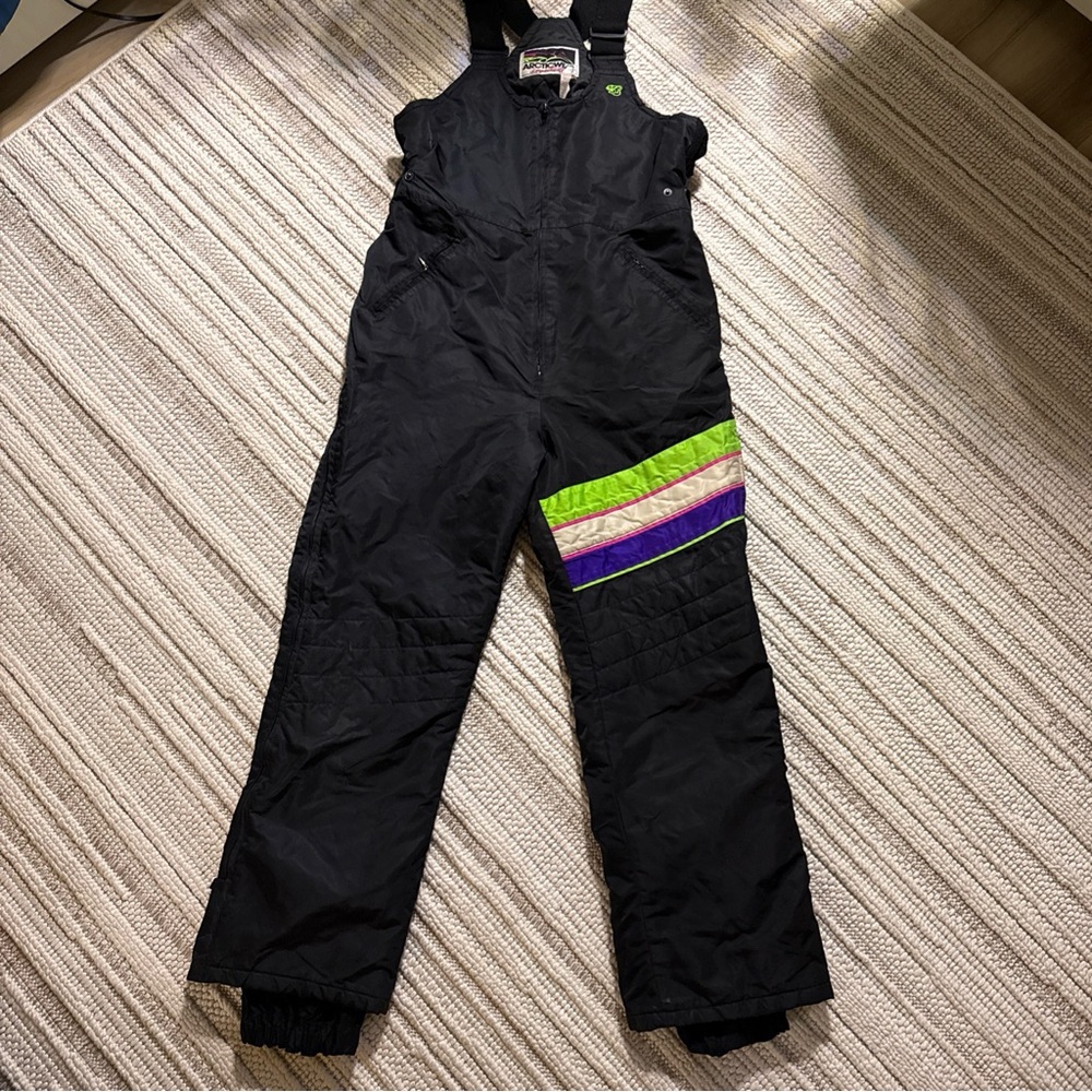 VTG Arctic Cat Arcticwear Men's Black Insulated Snow Bibs - Size Large Tall